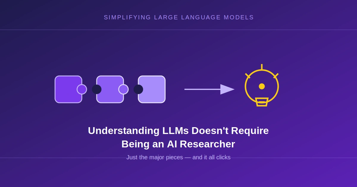 Understanding how large language models work does not require becoming an AI researcher. Once the major pieces are understood, the process becomes much easier to follow.